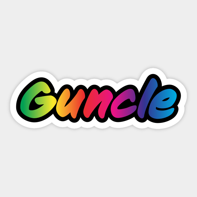 Gay Uncle T-Shirt | Guncle | Uncle Gift | Fun Uncle | Unisex - Men & Women's Tee | LGBT shirts Sticker by shauniejdesigns